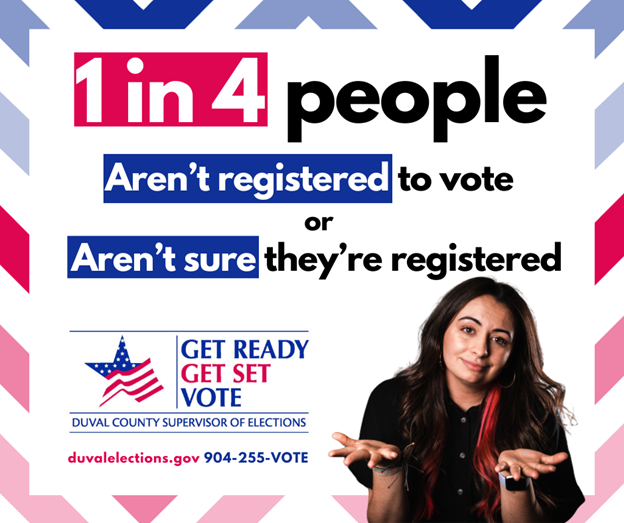 1 in 4 people aren't registered